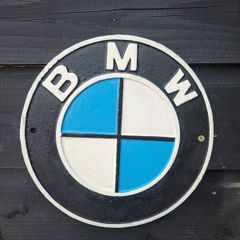 Bmw cast iron  sign