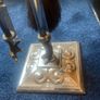 Vintage 50's 4 pce Chrome Companion Set on Stand Image 2