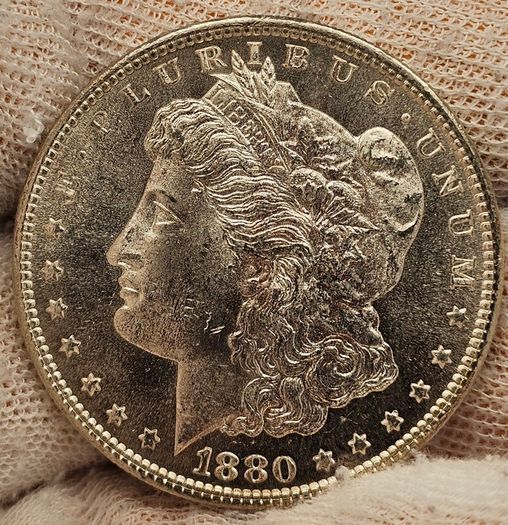 USA United States Silver 1880 S Morgan Dollar Beautiful Uncirculated Lustrous Superb!