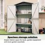 Garden Shed Anthracite 116x45x175 cm Galvanised Steel Image 7