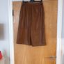 Zara Faux Leather Brown  Culottes.   S. M - 14.  B.N.W.T Image 4