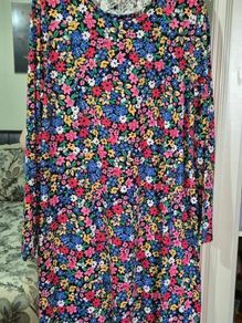 F&F Long Floral Tunic/Dress , UK 18/46 , Excellent Condition