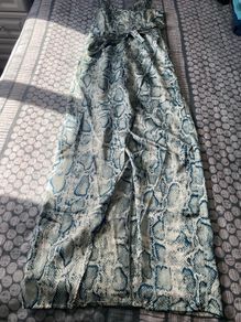 Snake print maxi dress