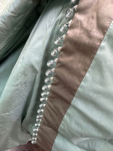 Colefax & Fowler Lucerne Silk INTERLINED Curtains 89 inch drop x 49 inch w per Panel 2 pairs Av