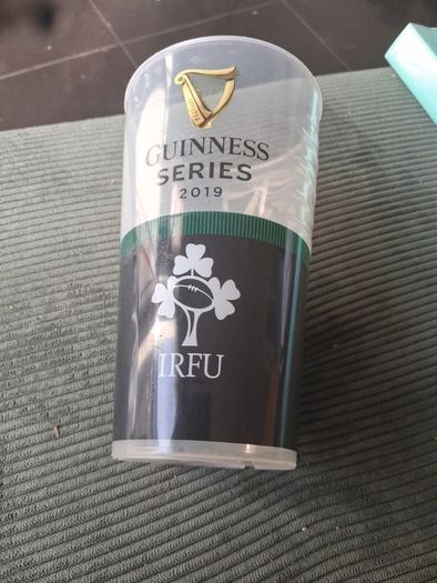 Guinness Disposable I R F U  2019 Plastic Glass