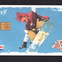 2000 Great Britain UK5 Pepsi Extreme Sports - Snowboarding and Buy a National Express - ticket (Siemens - S37) Phone Card