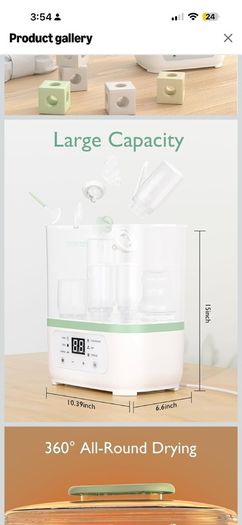 Momcozy 8-in-1 Electric Steam Bottle Steriliser and Dryer up to 8 Bottles