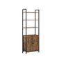 Bookcase Standing Shelf with Doors, Metal Frame, Image 6