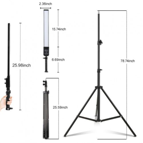 45111 2x 188 Led Photo Studio Dimmable Fill Light