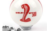 Dreamseek for Ford Mustang Car Gear Shift Knob 5 Speed Cobra Logo Manual Handle Ball (Red)