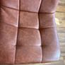 Four brown leather dining chairs Image 7