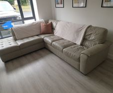 Corner leather sofa