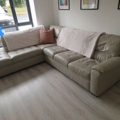 Corner leather sofa
