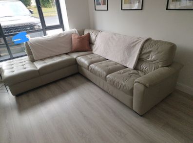Corner leather sofa