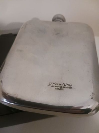 Pinder pewter flask