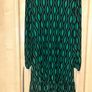 Green and black printed mini dress Image 3