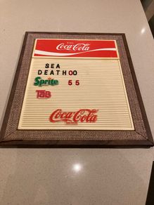 Coca Cola Menu Board American 80's