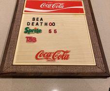 Coca Cola Menu Board American 80's