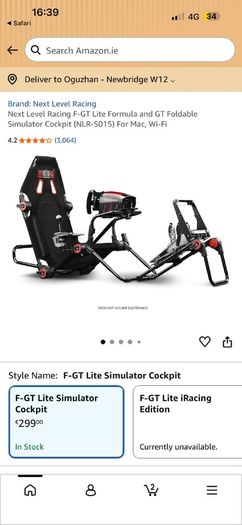 Thrustmaster T248R Racing Wheel & Pedals + Next Level Racing F-GT Lite Cockpit