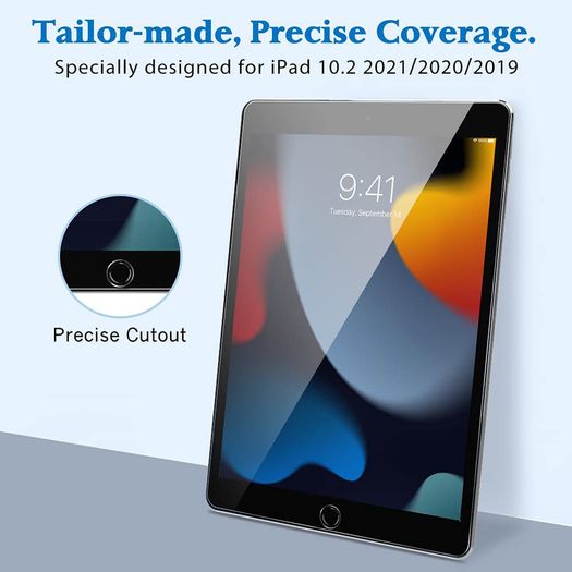 For iPad 10.2" 2021 9th Gen Tempered Glass Screen Protector Glass A2603 A2604 - FHT26IPTG