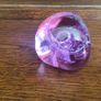 Purple pink irregular shape glass pebble Paper weight Image 3