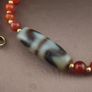Antique Zigzag Tibetan Agate Pendant With Carnelian Beads Necklace Image 8