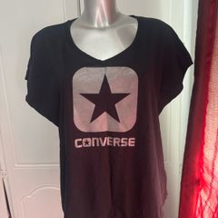 Converse Black ladies top size XL UK16 EU44 Postage included