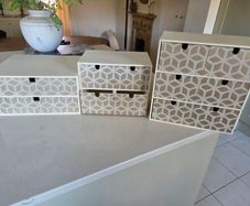 3 x Moppe ikea chests of drawers upcycled