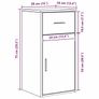 Corner Desk with Drawer White 102 x 50 x 75 cm Image 9