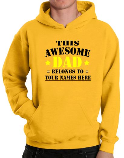 Personalised With Names Dad T-shirt Best Fathers Day Gift