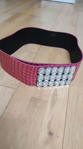 Snake Pattern Belt Red