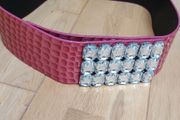 Snake Pattern Belt Red