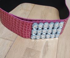 Snake Pattern Belt Red