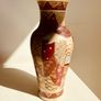 Antique Japanese Satsuma Vase 24cm, Hand Painted, Meiji Style, Fine Crackle Glaze Image 3