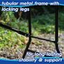 Housewares Rectangle Folding Trestle Tables - 180cm (6ft) - Black - Pack of 2 Outdoor Folding Table for Picnic, BBQ, Garden, Camping, Wedding, Party Catering Image 4
