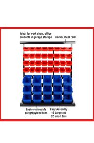 Storage Boxes 47pcs Lin Bins Part Bins With Metal Shelving Rack