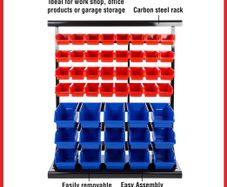 Storage Boxes 47pcs Lin Bins Part Bins With Metal Shelving Rack