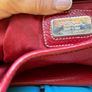 Furla Red Pebbled Leather Tote Bag Image 5