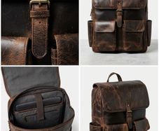 Genuine Italian leather bag rusty look