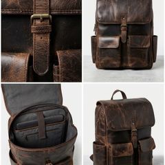 Genuine Italian leather bag rusty look
