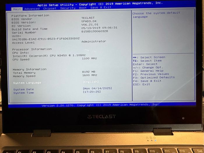 Teclast F5 R laptop 11.6" for parts or repair