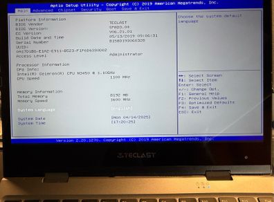 Teclast F5 R laptop 11.6" for parts or repair