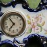 Antique French Mantel Clock, Hand Painted Porcelain Clock (works well) Image 2