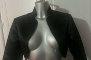 Debut Black satin 3/4 sleeves bolero size UK12 EU40 Postage included