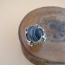 Vintage Brass & Suliemani Eye Agate With Silver Inlay Desgin Ring Image 9