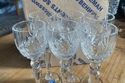Neman Set of Shot Chrystal Glasses Hand Made Vintage
