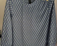 Brand new navy with silver thread Savida long sleeve blouse size UK14 EU42 Postage included