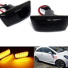 2x Black Smoked Lens Side Indicator Amber LED Marker Repeater Light For Adam Astra H GTC J Corsa D E Insignia Meriva Zafira