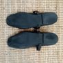 Black leather ballerina flat shoes size 38 Image 7