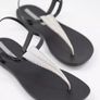 Ipanema Class Black Toe Post Sandal with Silver T-bar Strap EU38 UK5 Image 5